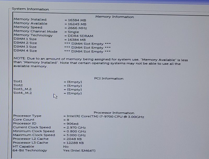 Dell OptiPlex 7070 SFF Core i7-9700@3.0GHz 16GB RAM NO-HDD/SSD NO- OS