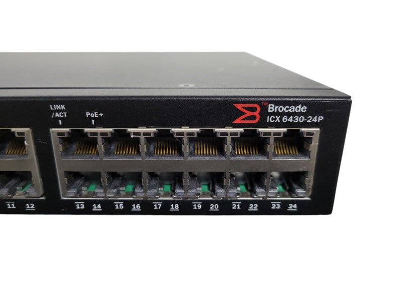 Brocade ICX 6430-24P | 24-Port Gigabit PoE+ Managed Switch w/ 4x SFP !
