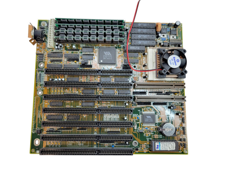 AMD DX4-100 - FIC 486-PVT Socket 3 Motherboard - 24MB DRAM (WORKING) %