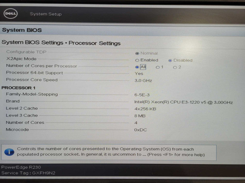 Dell PE R230 2x 3.5", 1x Xeon E3-1220 v5 3.00GHz, 16GB DDR4, PERC H330 !