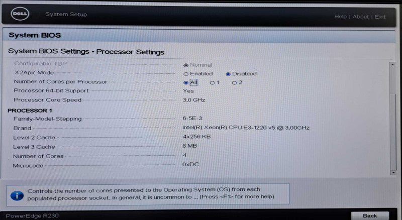 Dell PowerEdge R230 1U SFF | Xeon E3-1220 v5 @3.00GHz, 16GB DDR4, H330 RAID