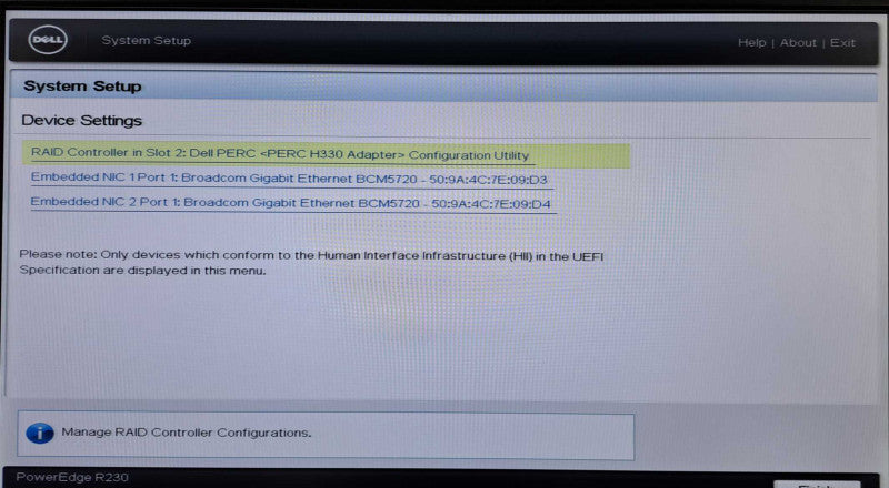 Dell PowerEdge R230 1U SFF | Xeon E3-1220 v5 @3.00GHz, 16GB DDR4, H330 RAID