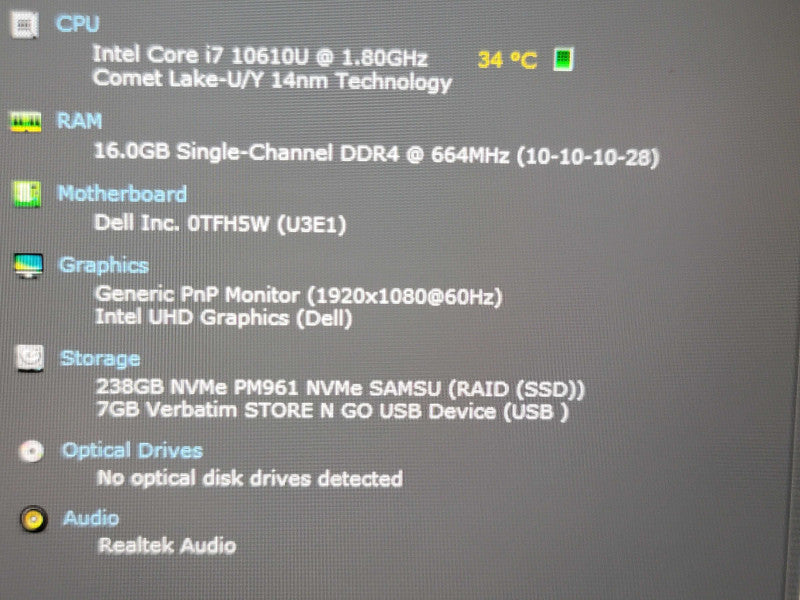 Dell Latitude 5510 i7-10610U 16GB DDR4  256GB SSD  Qβ Lap200
