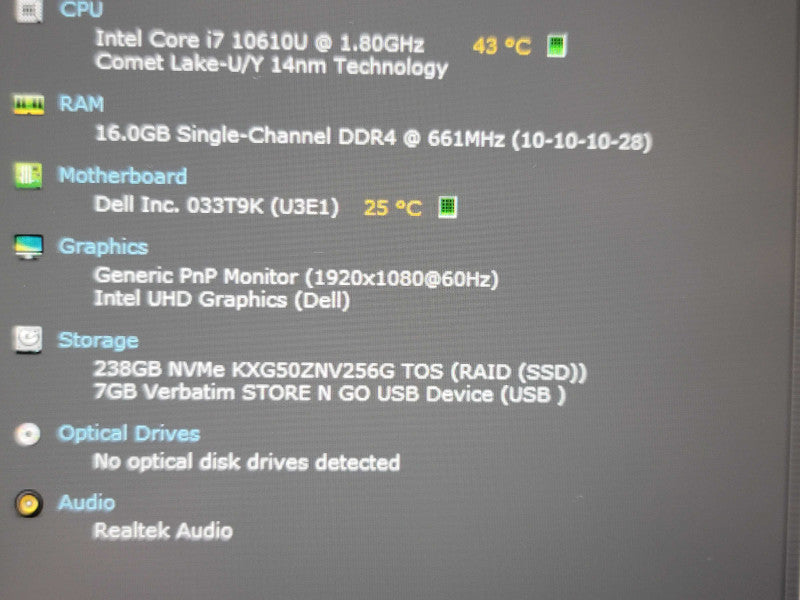 Dell Latitude 5410 i7-10610U 16GB DDR4 256GB SSD  Qβ Lap200
