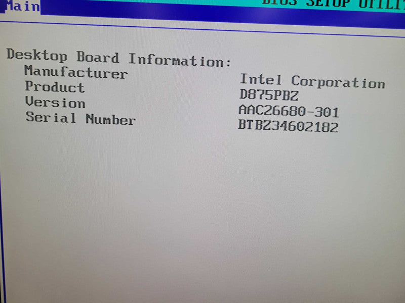 Pentium 4 3.0GHz Intel D875PBZ Socket 478 ATX Mobo 1GB RAM + I/O Plate %