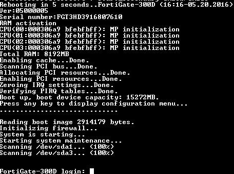 Fortinet Fortigate-300D FG-300D, Firewall Security Appliance, Factory Reset !