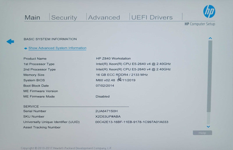 HP Z840 Workstation 2x E5-2640v4 2.4GHz, No RAM, No HDD, No GPU, READ _
