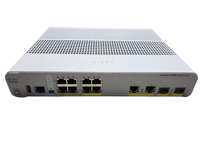 Cisco WS-C2960CX-8PC-L V03 | 8-Port Gigabit PoE 124W Silent Switch w/ 2x SFP