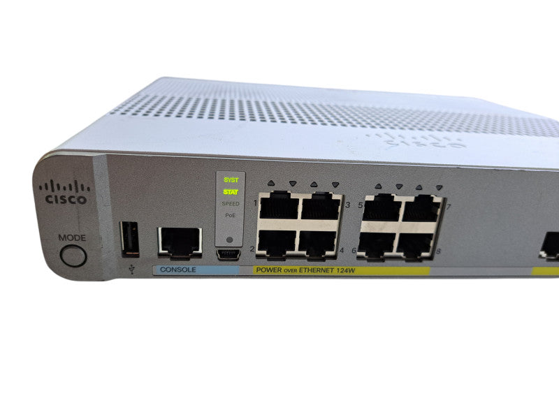 Cisco WS-C2960CX-8PC-L V03 | 8-Port Gigabit PoE 124W Silent Switch w/ 2x SFP