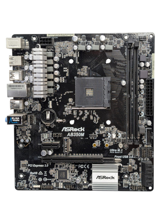 ASRock AB350M AM4 Motherboard READ  -