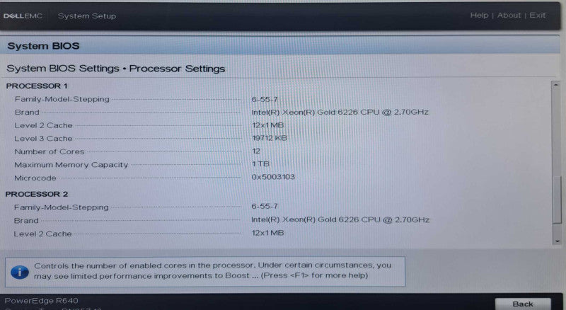 Dell R640 1U Server | 2x Xeon Gold 6226 @2.70GHz 12C, 128GB DDR4, 10GBase-T