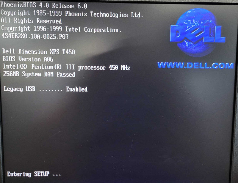 Dell Dimension XPS T450 - Intel Pentium III @ 450MHz 256MB RAM NO HDD %