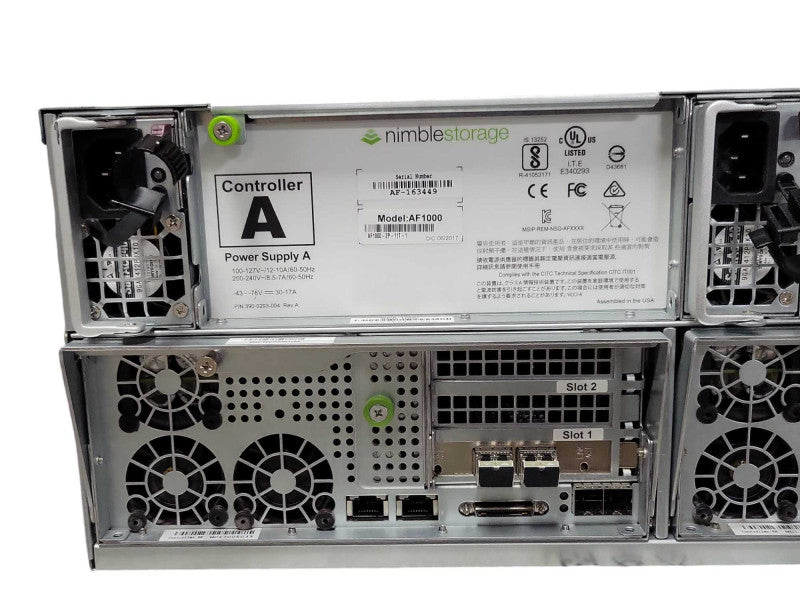 Nimble Storage AF1000-2P-11T-1 48x 2.5" Bays w/ 21x 480GB SSDs, 2x PSU, REA _