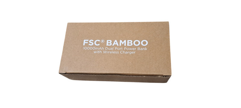 Ariel Bamboo FSC Wireless Power Bank | 10000mAh  Q Q