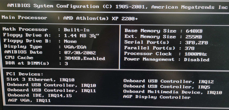 AMD Athlon XP 2200+ @ 1.8GHz MSI KT3 Ultra 2 (MS-6380E) 256MB DDR2 %