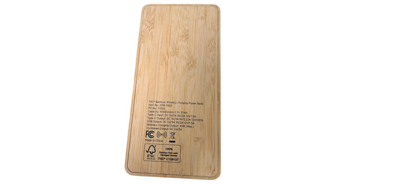 Ariel Bamboo FSC Wireless Power Bank | 10000mAh  Q