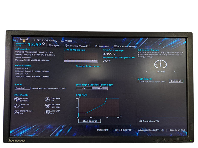 ASUS TUF Z390-Pro Gaming ATX Motherboard w/ Core i5-9400F CPU, 16GB DDR4