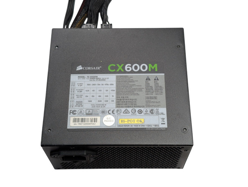 CORSAIR CX600M 75-002018 600W Semi Modular Computer Power Supply  -