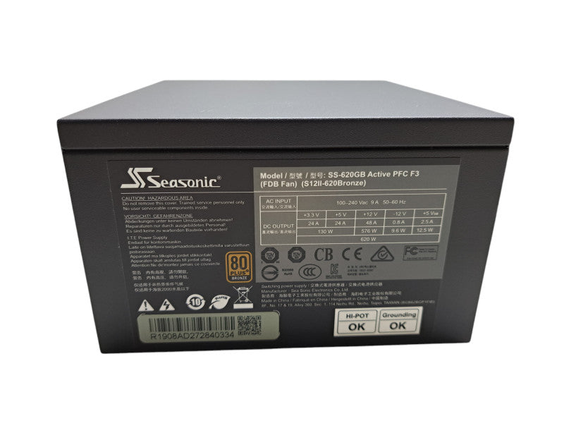 Seasonic S12II-620Bronze | 620W 80+ Bronze ATX Desktop PSU