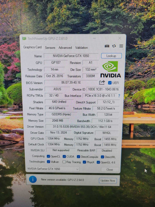 Asus NVIDIA GTX 1050 2GB GDDR5 Low Profile Graphic Card  !