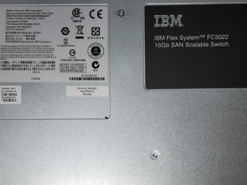 IBM Flex System Fabric FC5022 16Gb SAN Scalable Switch 88Y6377 Q_