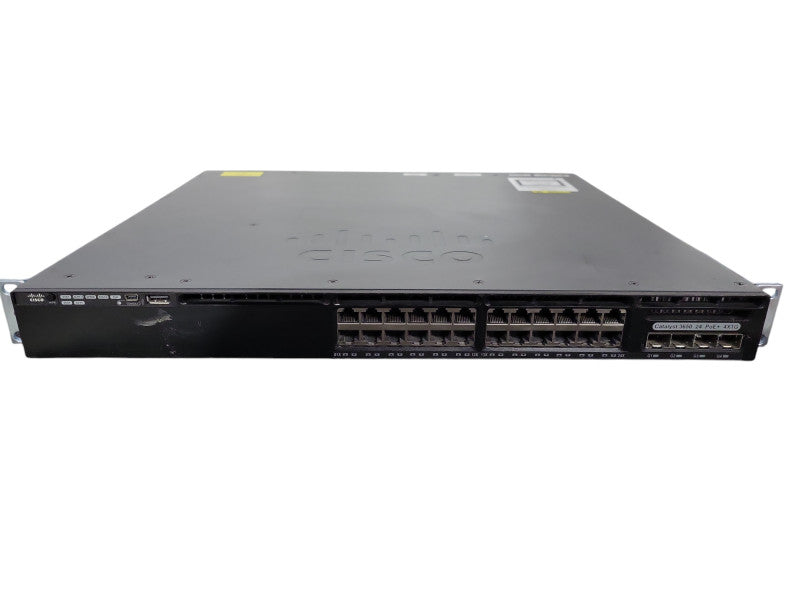 Cisco WS-C3650-24PS-L, 24 Port PoE+ Gigabit Switch + 1x PSU & 4X1G !