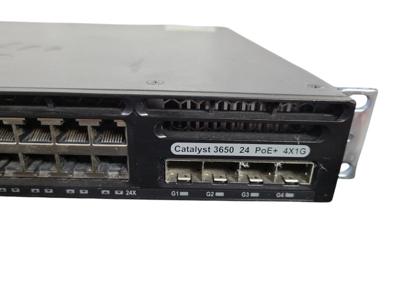 Cisco WS-C3650-24PS-L, 24 Port PoE+ Gigabit Switch + 1x PSU & 4X1G !