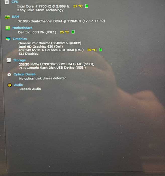 Dell XPS 15 9560 4K TOUCH i7-7700HQ GTX 1050 4GB GPU 16GB RAM 256GB SSD  Lap200