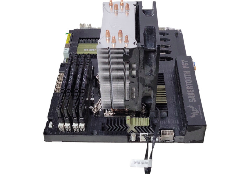 asus sabertooth P67 board with Core I7-2600K CPU, 16GB RAM, I/O Back Cover _