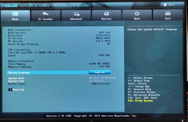 asus sabertooth P67 board with Core I7-2600K CPU, 16GB RAM, I/O Back Cover _