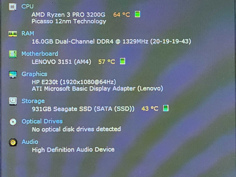 Lenovo ThinkCentre M75q-1 Ryzen 5 PRO 3200GE 3.30GHz, 16GB DDR4, 1TB SSD