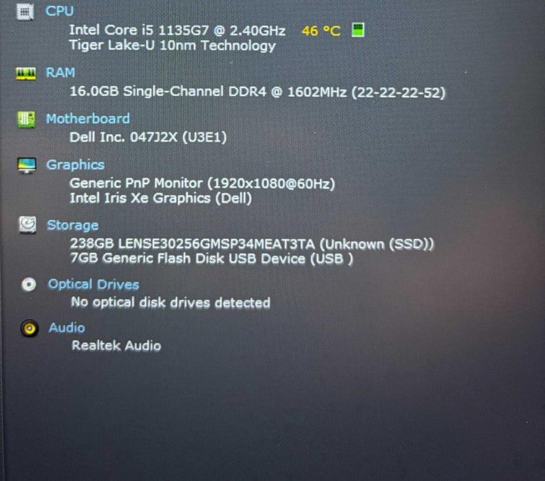 Dell Latitude 5420 i5-1135G7 16GB RAM 256GB SSD French Keyboard READ!  Lap200