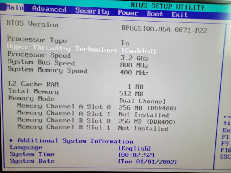 Intel Pentium 4 3.20E w/ HT Intel D865GLC 512MB DDR + I/O Plate %