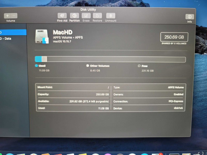 Apple MacBook Air A2179 (Retina 2020 13") i3 1000NG4 8GB DDR4 256GB SSD  β