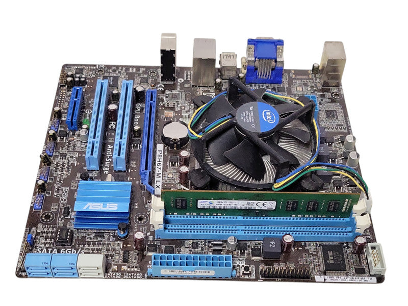 ASUS P8H67-M LX LGA1155 Motherboard Combo w/ Core i5-2400 8GB RAM _