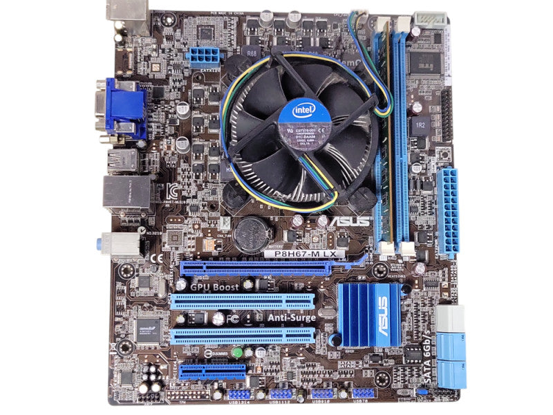 ASUS P8H67-M LX LGA1155 Motherboard Combo w/ Core i5-2400 8GB RAM _