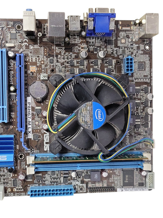 ASUS P8H67-M LX LGA1155 Motherboard Combo w/ Core i5-2400 8GB RAM _