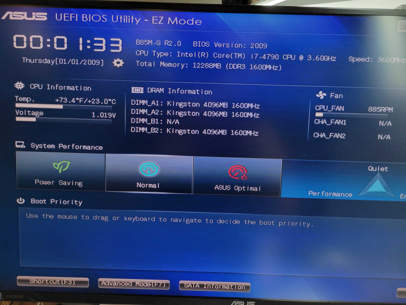 Intel Core i7-4790 ASUS B85M-G R.20 12GB DDR3 + I/O Plate  %