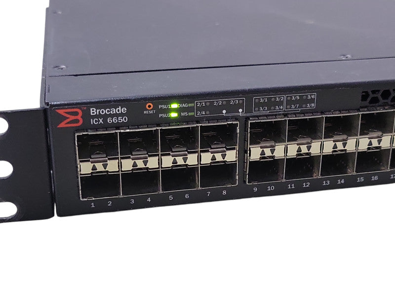 Brocade ICX6650-32-E-ADV 48x SFP+ 6x QSFP+ Port Managed Switch, READ _