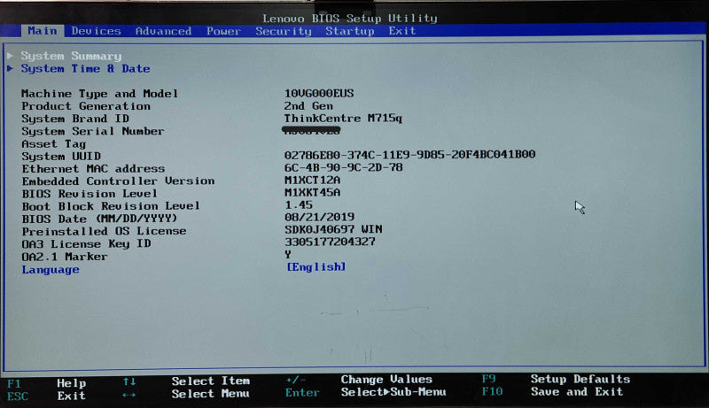 Lenovo ThinkCentre M715q USFF, Ryzen 3 PRO 2200GE, 8GB RAM, No HDD