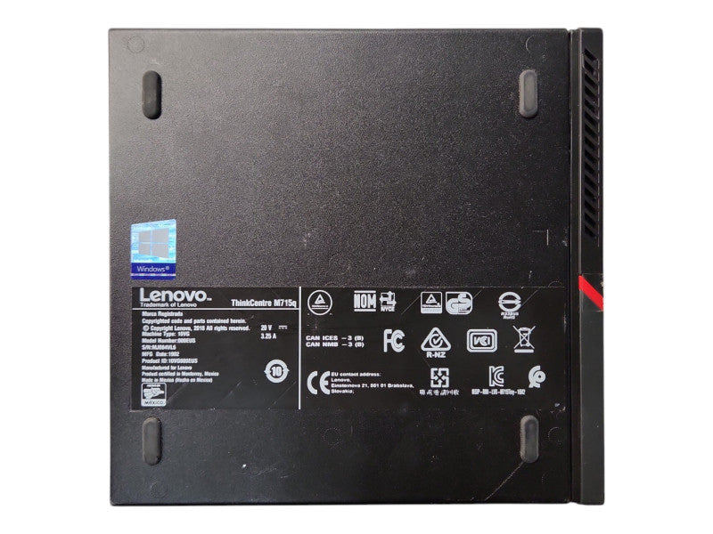 Lenovo ThinkCentre M715q USFF, Ryzen 3 PRO 2200GE, 8GB RAM, No HDD