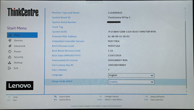 Lenovo ThinkCentre M75q-1 Ryzen 3 PRO 3200GE 3.30GHz, 16GB DDR4, 256GB NVMe