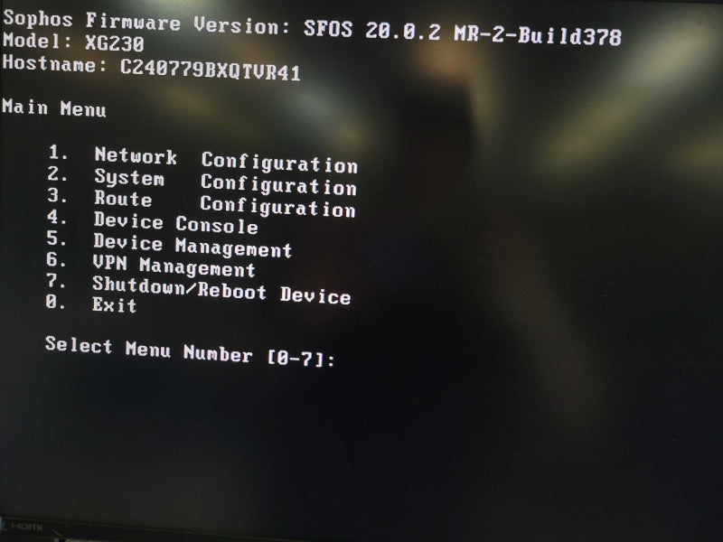 Sophos XG 230 Rev 2 Firewall Security Appliance Q%