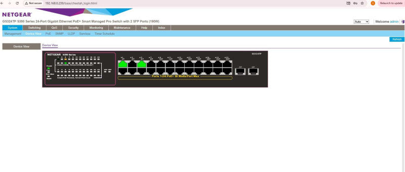 NetGear GS324TP 24-Port Gig PoE+ Smart Managed Pro Switch w/ 2x SFP Ports _