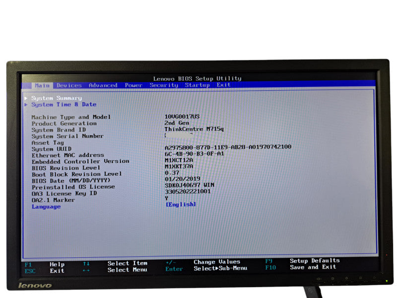Lenovo ThinkCentre M715q | Ryzen 3 PRO 2200GE 3.20GHz, 8GB DDR4, No HDD
