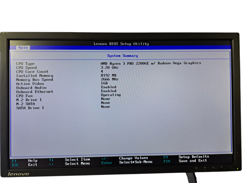 Lenovo ThinkCentre M715q | Ryzen 3 PRO 2200GE 3.20GHz, 8GB DDR4, No HDD