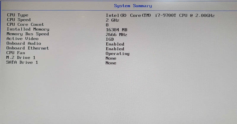 Lenovo ThinkCentre M920q USFF i7-9700T 2GHz 16GB RAM - No HDD
