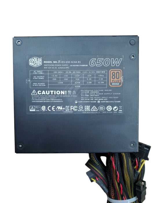 Cooler Master RS-650-ACAA-B1 GXII 650w 80+ Bronze Desktop PSU