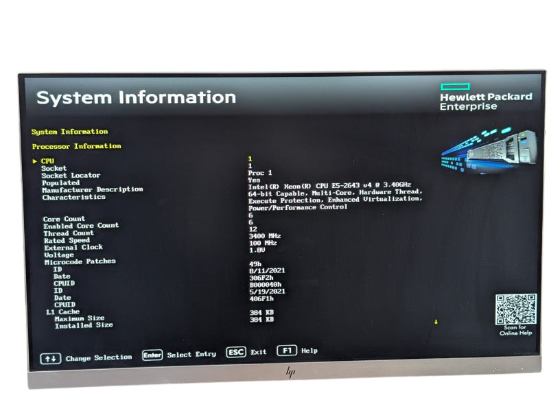 HPE ProLiant DL360 Gen9 Intel Xeon E5-2643 v4 64GB RAM P440ar RAID  -