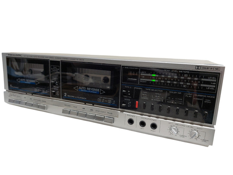 Realistic Dual Auto Reverse High Speed Dubbing Stereo CassetteDeck-SCT-100  =